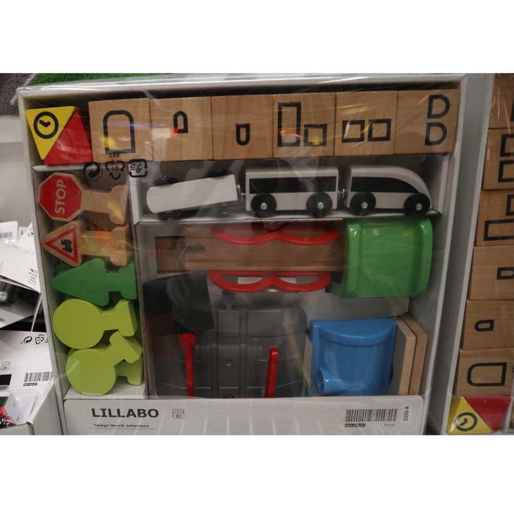 IKEA LILLABO 45-Piece Train Set with Rail