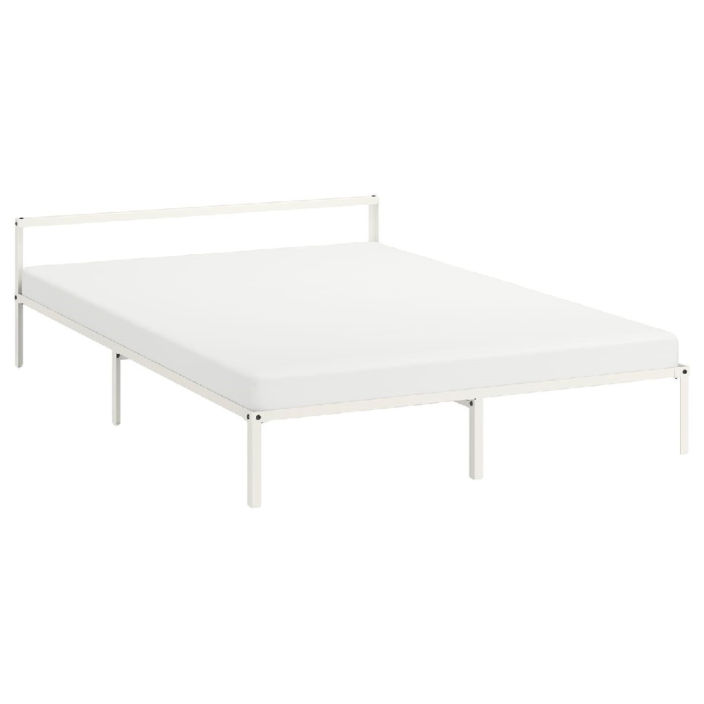 IKEA GRIMSBU Bed Frame, White/Luröy, 150x200 cm