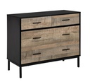 Fresno Sideboard, Oak and Black