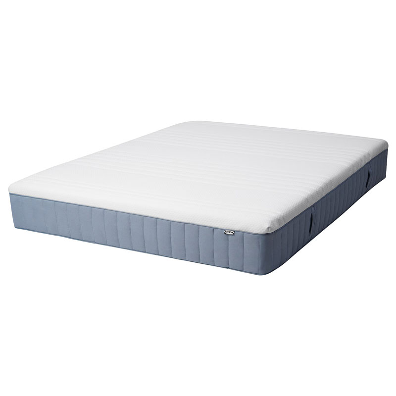 IKEA VITMASEN Pocket Sprung Mattress, With Latex Extra Firm/Light Blue, 150x200 cm