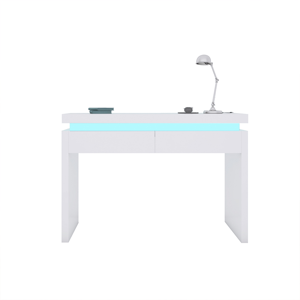 Aspen Desk, White High Gloss