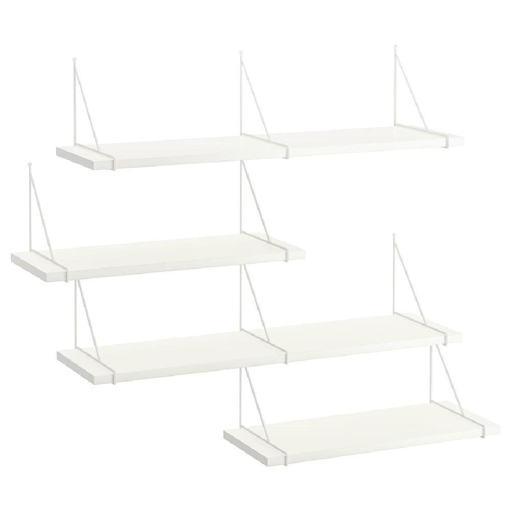 IKEA BERGSHULT/PERSHULT Wall Shelf Combination, White/White