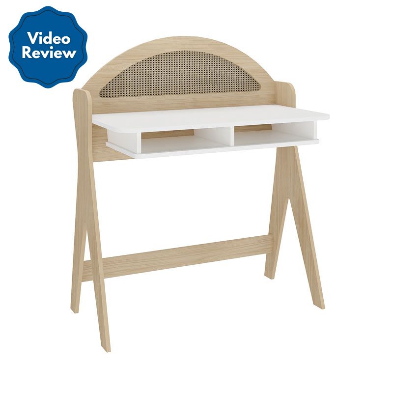 Brusque Desk - Natural/ White