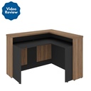 Resende Reception Desk - Nogal/ Black