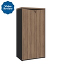 Resende 2 Doors Cabinet - Nogal/ Black