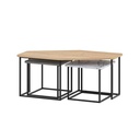 Goynuk OAK - RETRO GREY - CARRARA COFFEE TABLES