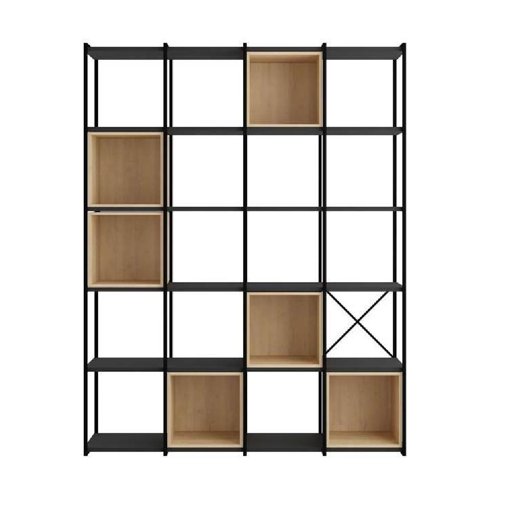 Savur black/oak display unit