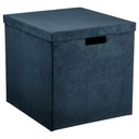 IKEA GJÄTTA Storage Box with Lid,Velvet Dark Blue, 32x35x32 cm