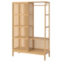 IKEA NORDKISA open wardrobe with sliding door, bamboo, 120x186 cm