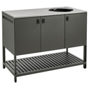 IKEA BÅTSKÄR Unit for Sink,Outdoor/Dark Grey,120x60 cm