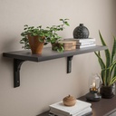 BERGSHULT / RAMSHULT wall shelf, brown-black, 80x30 cm