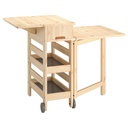 IKEA RESARÖ Mobile Drop-Leaf Table w Storage, Pine