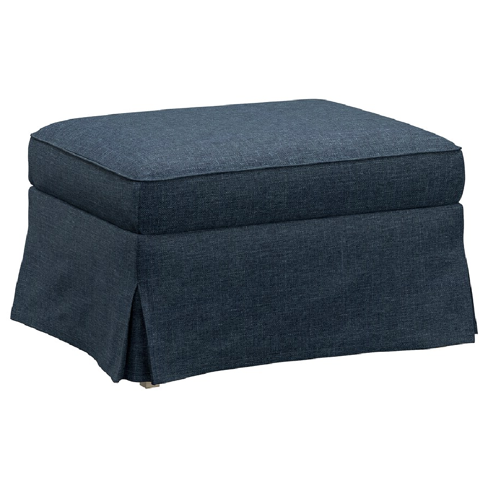 EKTORP Footstool with Storage, Kilanda Dark Blue