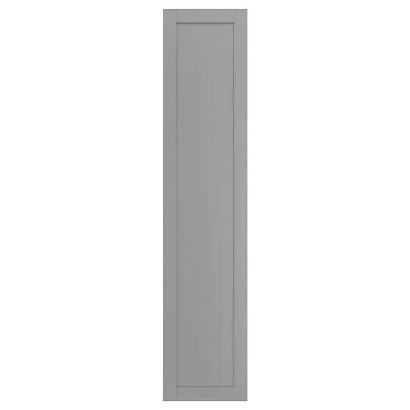 GULLABERG door with hinges, grey, 50x229 cm