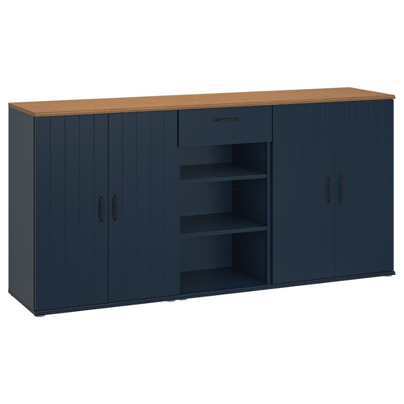 IKEA SKRUVBY Storage Combination, Black-Blue, 190x90 cm