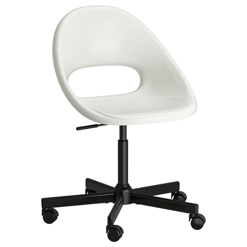 Ikea LOBERGET / MALSKAR swivel chair, white/black