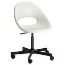 Ikea LOBERGET / MALSKAR swivel chair, white/black