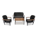 Albany Outdoor Sofa Set with Coffee Table,Dark Grey