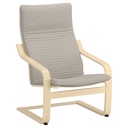 IKEA POANG Armchair, Birch Veneer, Knisa Light Beige