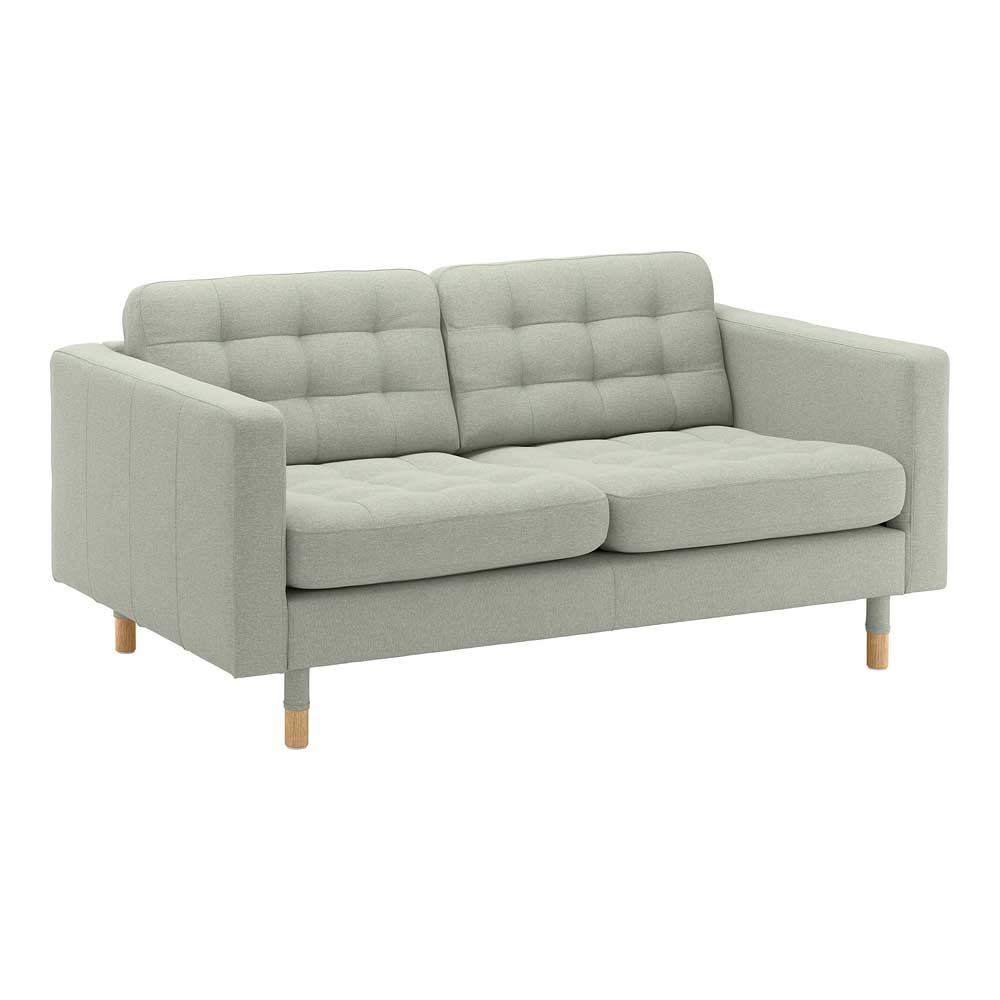 IKEA LANDSKRONA 2-seat Sofa, Gunnared Light Green-Wood