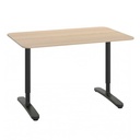 IKEA BEKANT Desk, White Stained Oak Veneer-Black120X80 cm