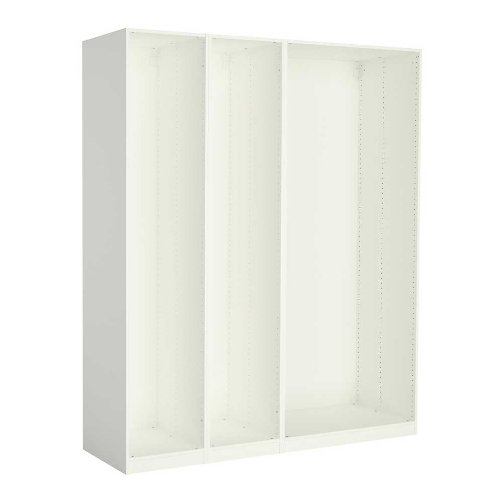 IKEA PAX 3 Wardrobe Frames, White 200X58X236 cm