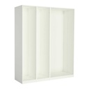 IKEA PAX 3 Wardrobe Frames, White 200X58X236 cm