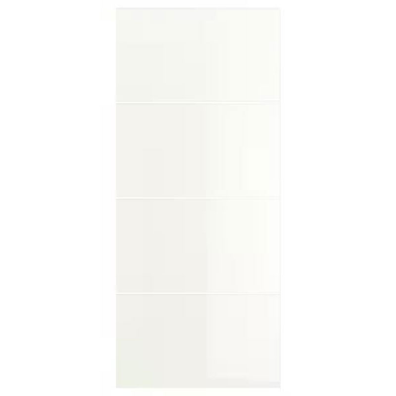 Färvik 4 Panels for Sliding Door Frame, White Glass, 100X236 cm