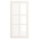 BODBYN Bodby Glass Door Gray White 40X80 cm