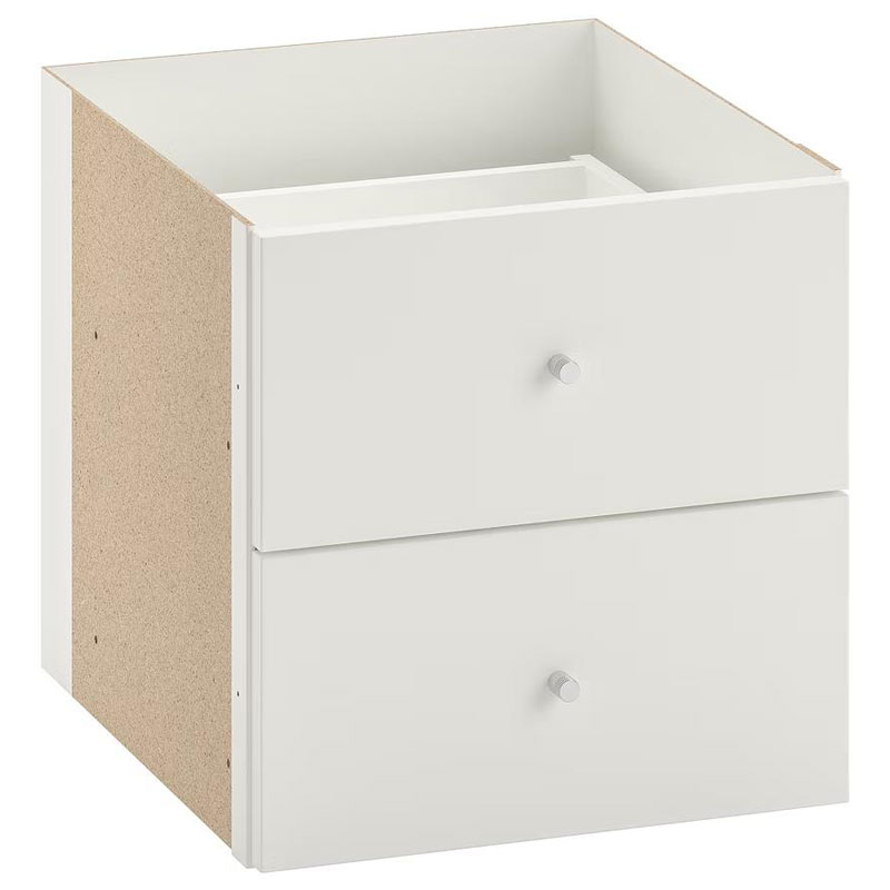 IKEA KALLAX Insert with 2 Drawers, White