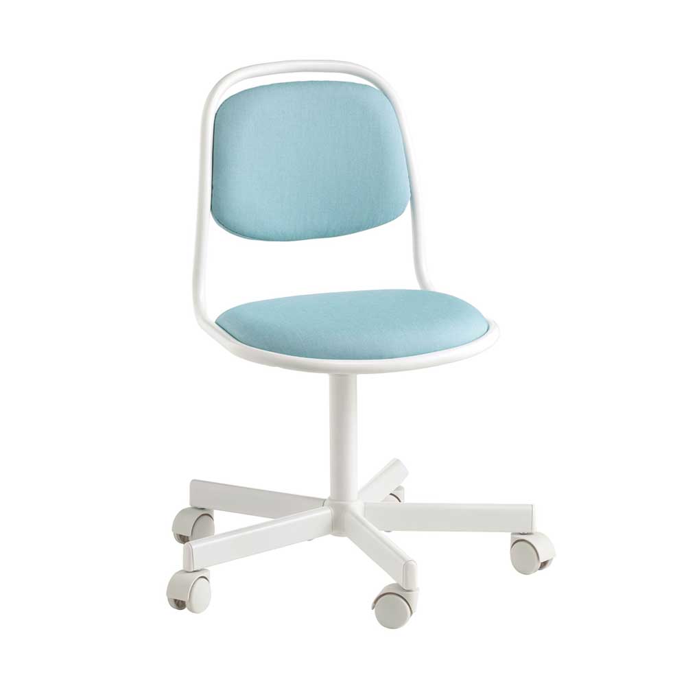 IKEA Orfjall Children's Desk Chair, White, Vissle Blue-Green