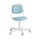 IKEA Orfjall Children's Desk Chair, White, Vissle Blue-Green