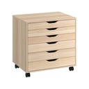 IKEA ALEX Drawer Unit on Castors White Stained, Oak Effect 67X66 cm