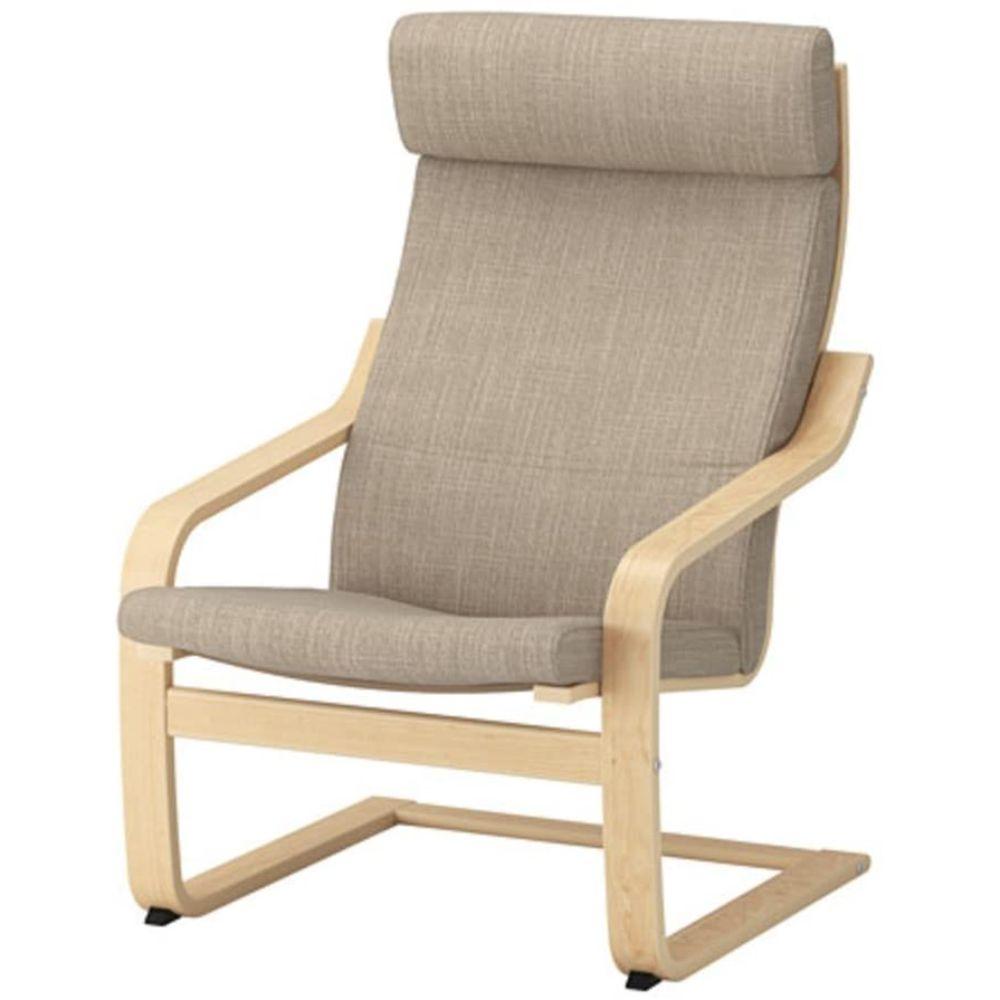 IKEA POANG Armchair, Birch Veneer, Hillared Beige