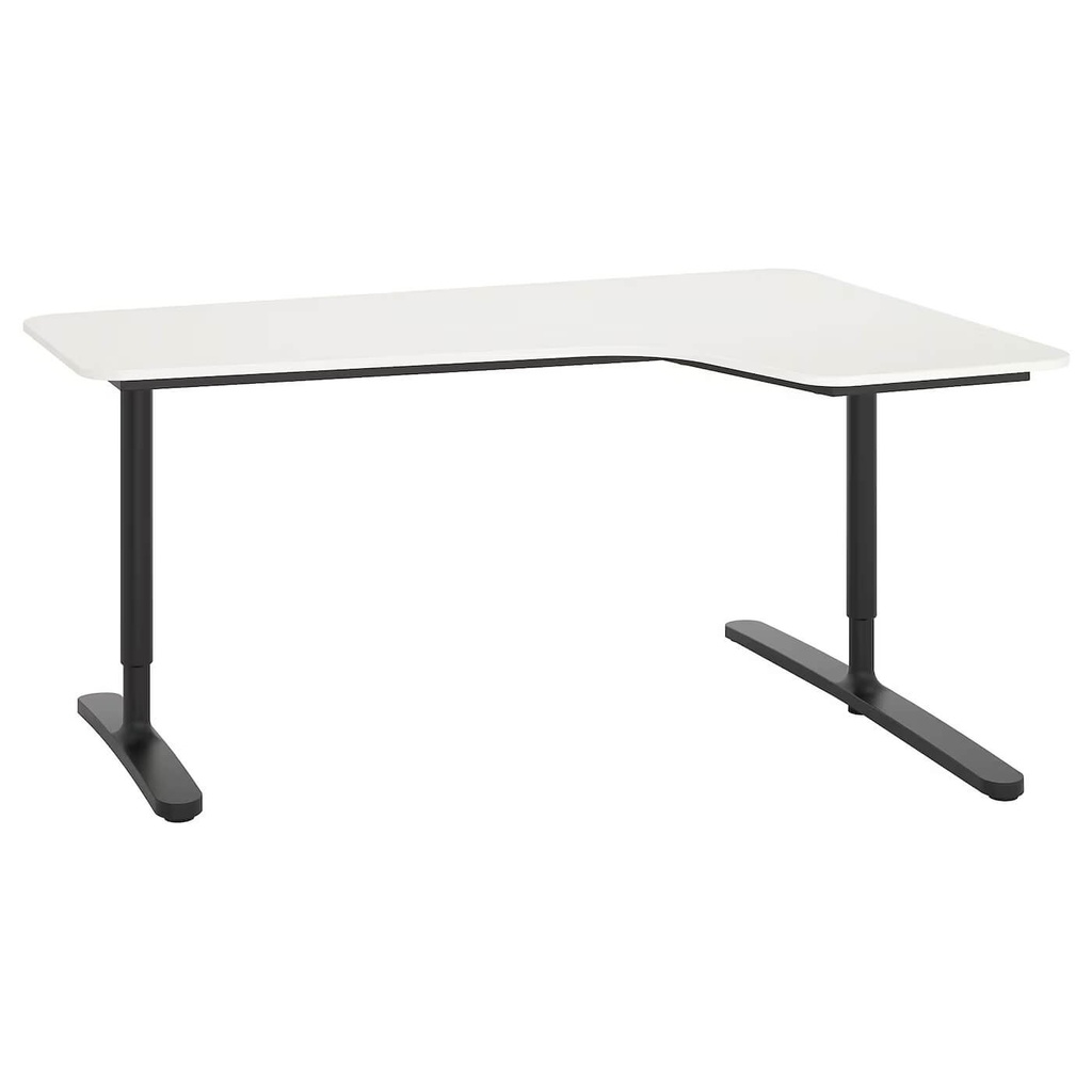 IKEA BEKANT Corner Desk Left, White-Black160X110 cm