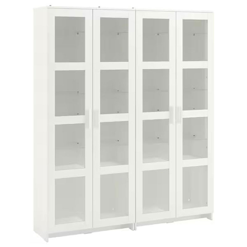 IKEA BRIMNES Storage Combination W Glass Doors, White