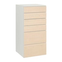 IKEA SMÅSTAD - PLATSA Chest of 6 Drawers White, Birch 60X55X123 cm