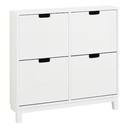 Stall Shoe Cabinet with 4 Compartments, White