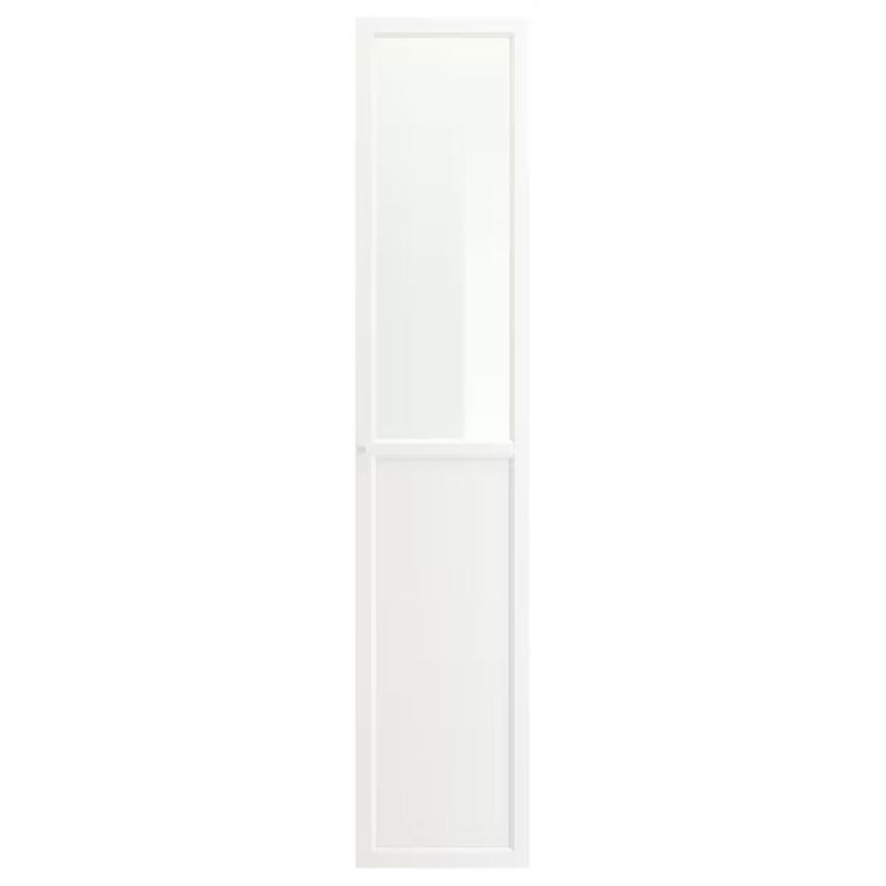 IKEA OXBERG Panel Glass Door, White, 40X192 cm