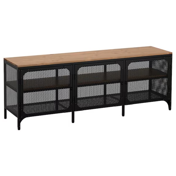 IKEA FJALLBO TV Bench, Black, 150X36X54 cm