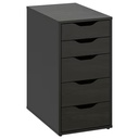 IKEA ALEX Drawer Unit, Black-Brown