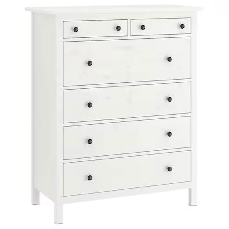 IKEA HEMNES Chest of 6 Drawers, White Stain