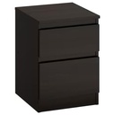 IKEA KULLEN Chest of 2 Drawers, Black-Brown 35X49 cm