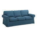 IKEA EKTORP Cover Three-Seat Sofa, Tallmyra Blue (Cover Only)