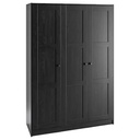 IKEA Rakkestad Wardrobe with 3 Doors, Black-Brown 117X176 cm