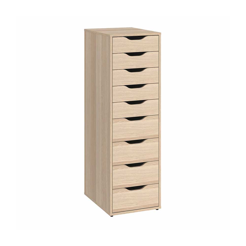 IKEA ALEX Drawer Unit with 9 Drawers White Stained, Oak Effect 36X116 cm