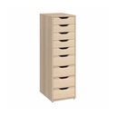 IKEA ALEX Drawer Unit with 9 Drawers White Stained, Oak Effect 36X116 cm