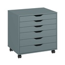 IKEA ALEX Drawer Unit on Castors Grey-Turquoise 67X66 cm