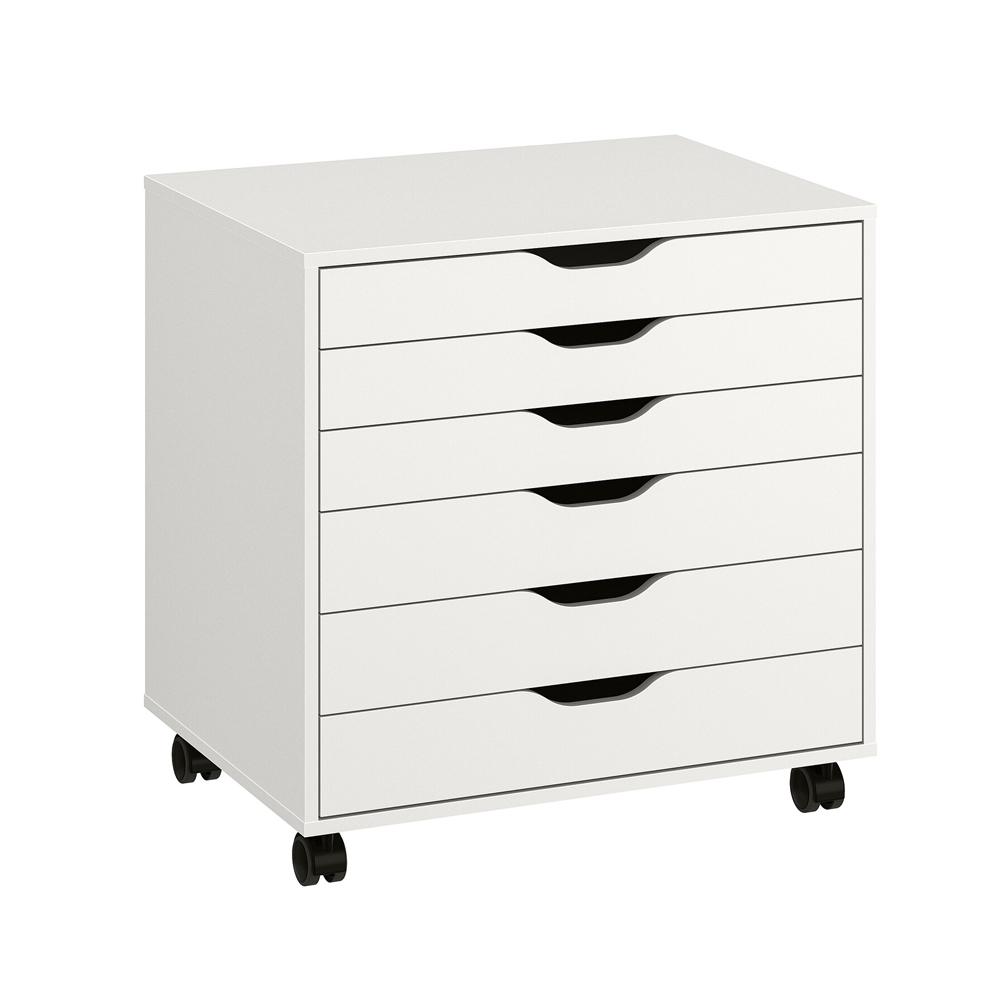 IKEA ALEX Drawer Unit on Castors White 67X66 cm