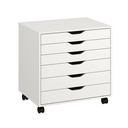 IKEA ALEX Drawer Unit on Castors White 67X66 cm